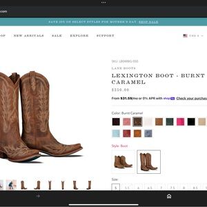 Lane Lexington Boot - Burnt Caramel